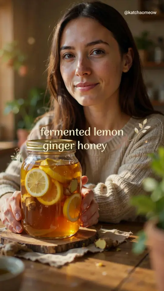 Fermented Lemon Ginger Honey | Immune Boosting Probiotic Remedy | Easy Fermentation Recipe