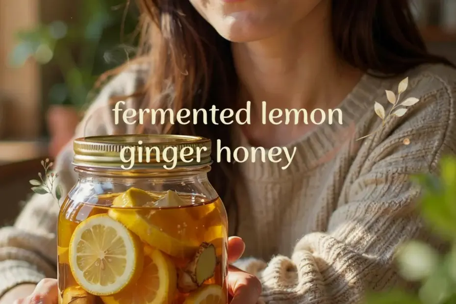Fermented Lemon Ginger Honey | Immune Boosting Probiotic Remedy | Easy Fermentation Recipe