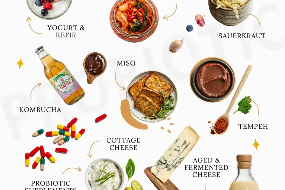 Microbiome Health Fermented Foods Guide | Boost Gut Bacteria Naturally | Probiotic Handout Bundle