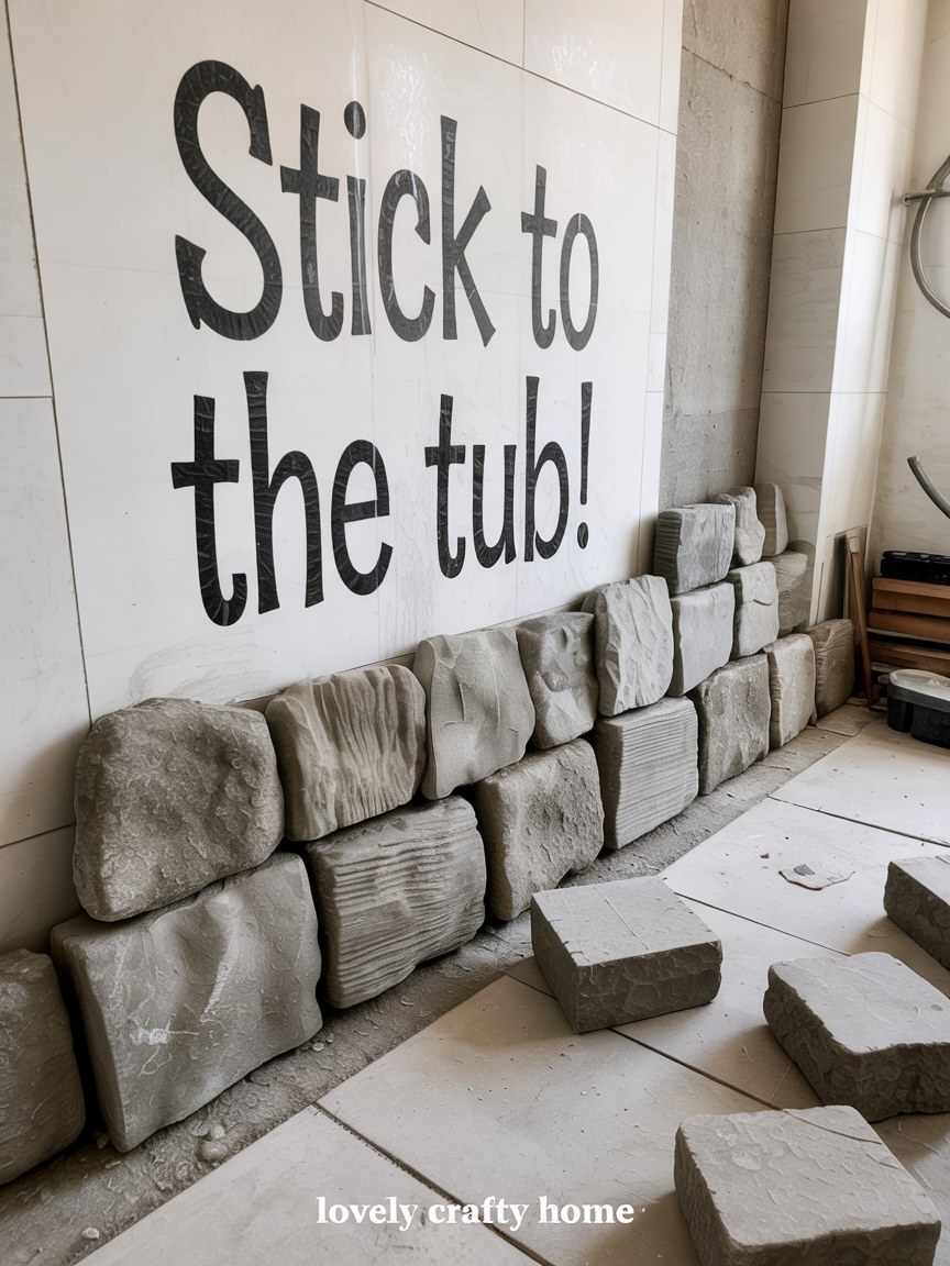 Hide Ugly Bathroom Fixtures with DIY Tub Facade Ideas
