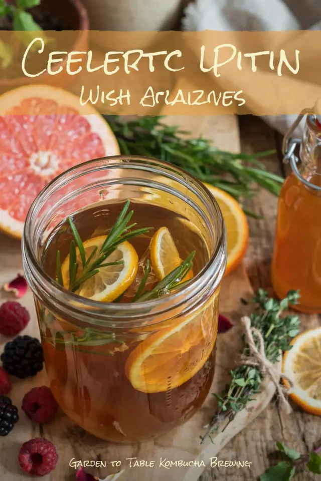 Homemade Kombucha Recipe with Grapefruit and Rosemary | Probiotic Gut Health Drink | Easy DIY Fermentation