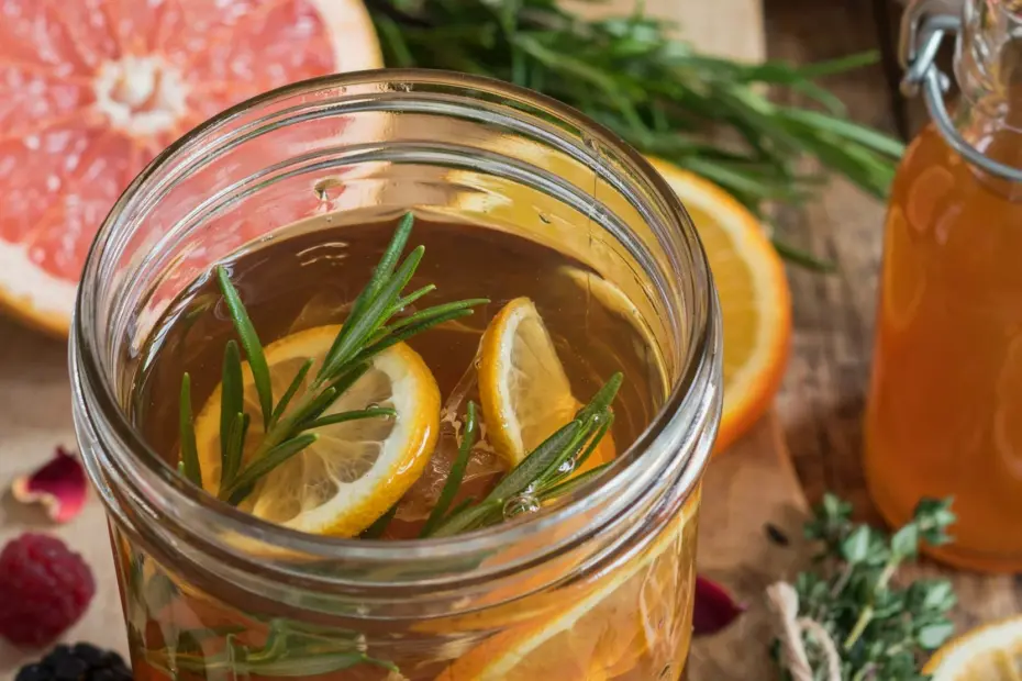 Homemade Kombucha Recipe with Grapefruit and Rosemary | Probiotic Gut Health Drink | Easy DIY Fermentation