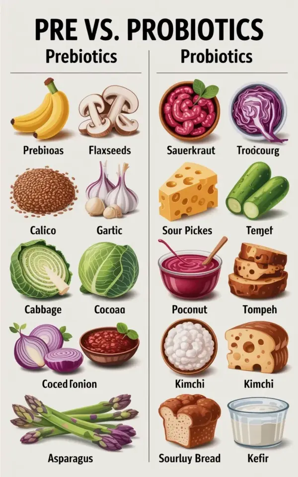 Prebiotics vs Probiotics: Simple Food Guide for Gut Health