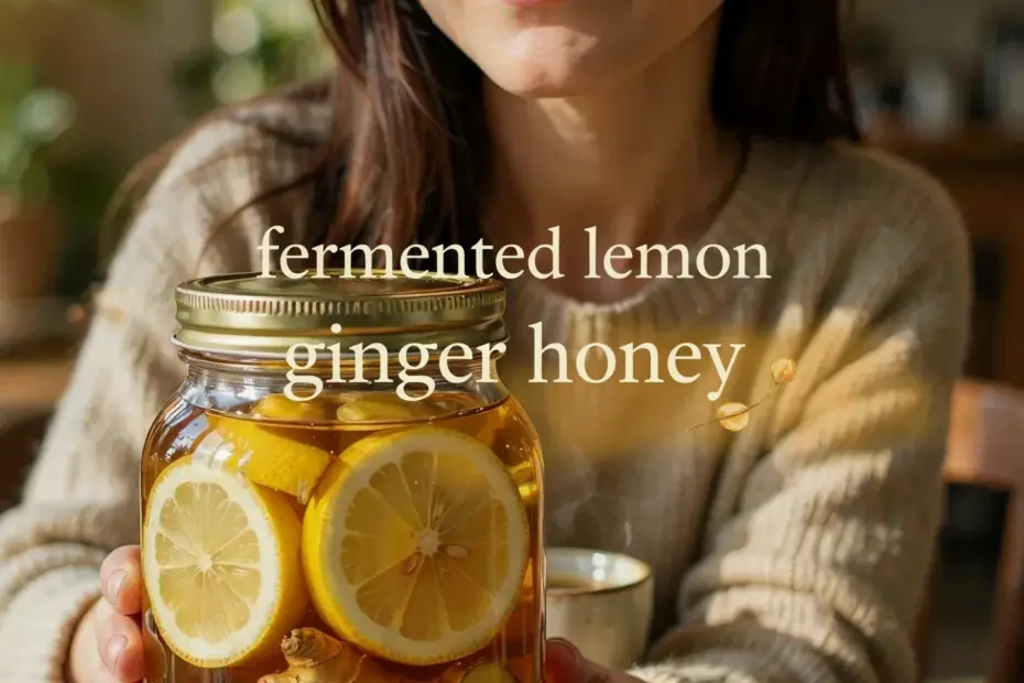 Fermented Lemon Ginger Honey – A Bright DIY Probiotic Honey