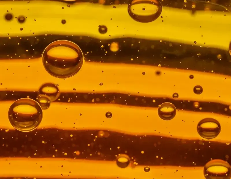 Amber Liquid Macro Shot – Autumn's Golden Glow in One Stunning Close Up