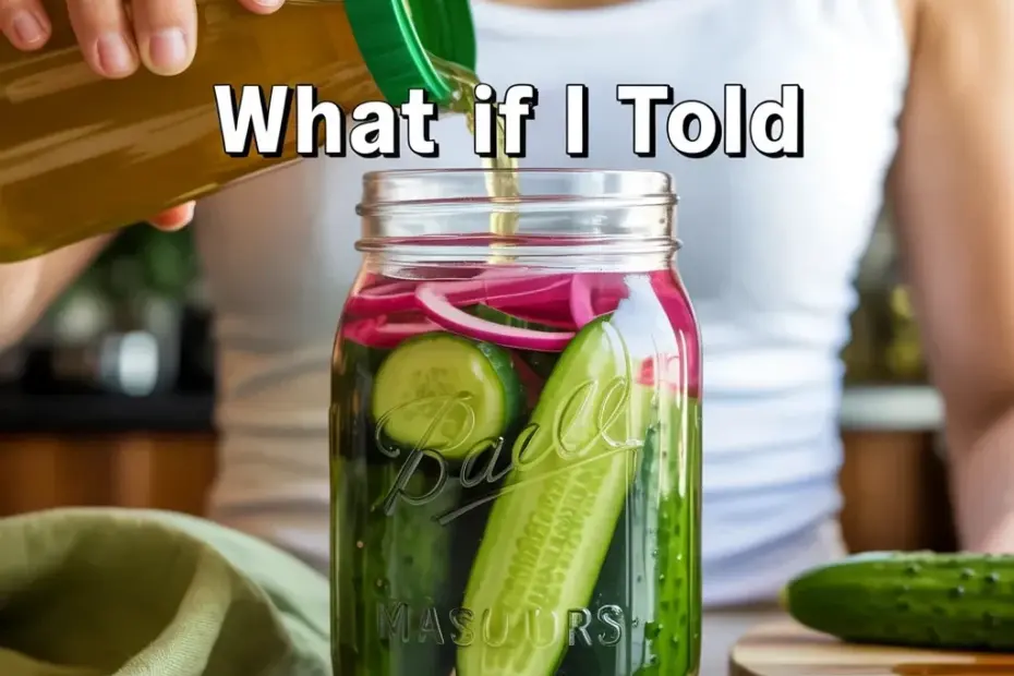 Pickling Cucumbers and Pink Onions in a Mason Jar - Easy Fridge Pickles
