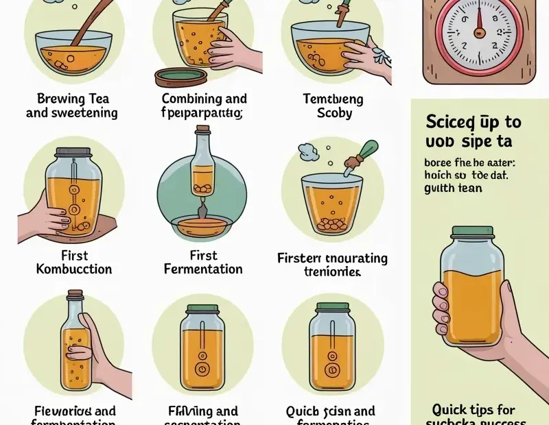 How to Make Kombucha at Home on a Budget (Infographic Guide)